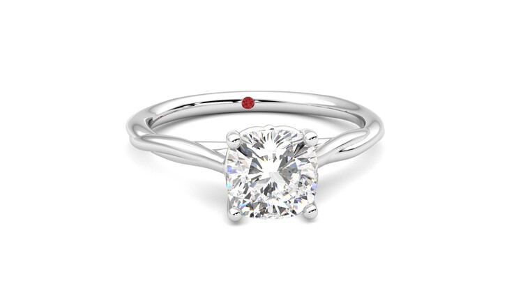 Taylor & Hart Mariposa Cushion Engagement Ring 360 degree image 2