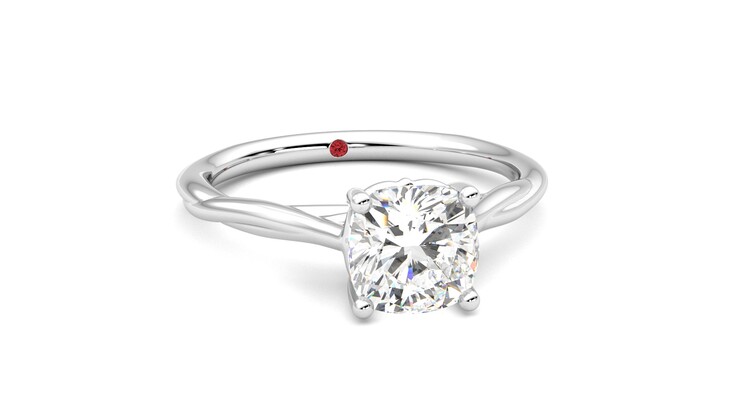 Taylor & Hart Mariposa Cushion Engagement Ring 360 degree image 3