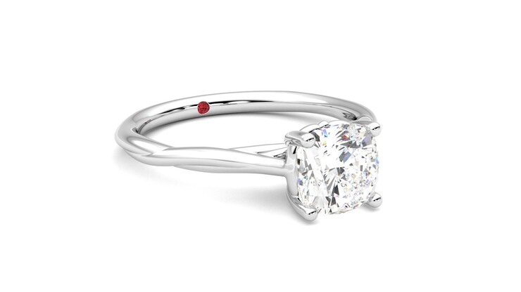 Taylor & Hart Mariposa Cushion Engagement Ring 360 degree image 5