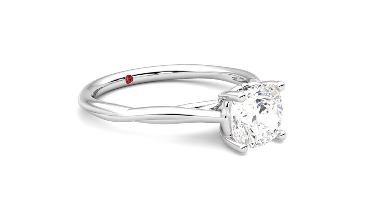 Taylor & Hart Mariposa Cushion Engagement Ring 360 degree image 6