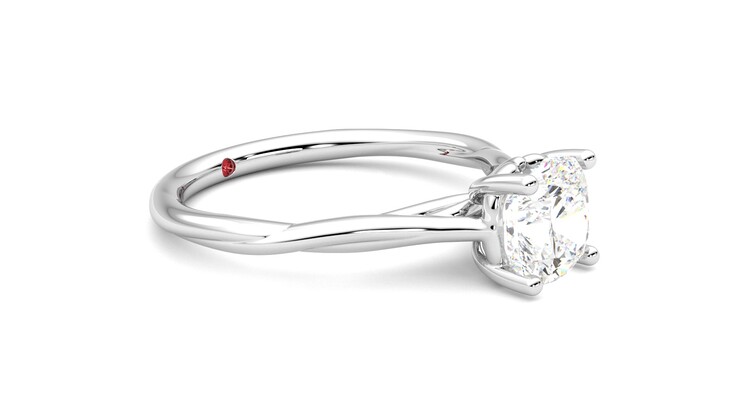 Taylor & Hart Mariposa Cushion Engagement Ring 360 degree image 7