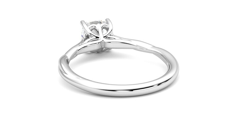 Taylor & Hart Mariposa Cushion Engagement Ring 360 degree image 16
