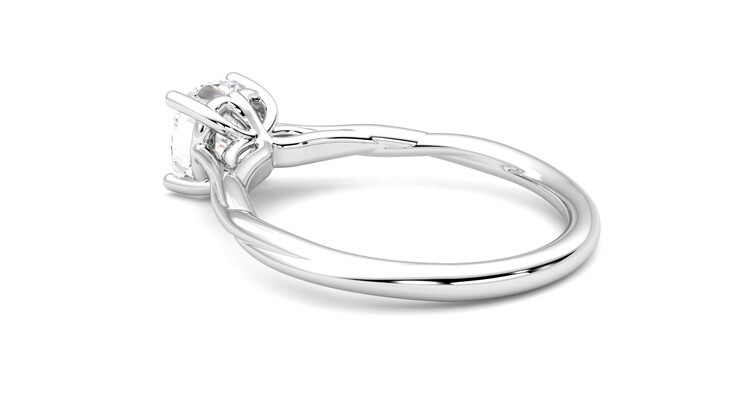 Taylor & Hart Mariposa Cushion Engagement Ring 360 degree image 18