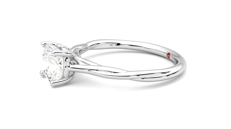 Taylor & Hart Mariposa Cushion Engagement Ring 360 degree image 22