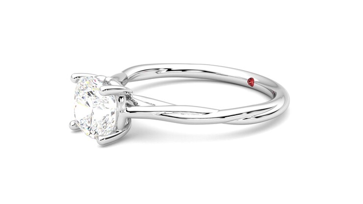 Taylor & Hart Mariposa Cushion Engagement Ring 360 degree image 23
