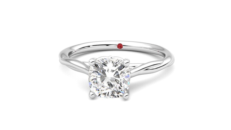 Taylor & Hart Mariposa Cushion Engagement Ring 360 degree image 28