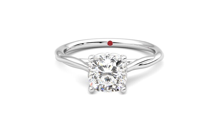 Taylor & Hart Mariposa Cushion Engagement Ring 360 degree image 29