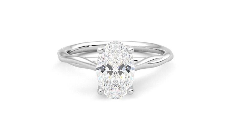 Taylor & Hart Mariposa Oval Engagement Ring 360 degree image 0