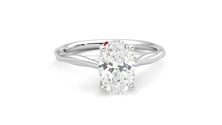 Taylor & Hart Mariposa Oval Engagement Ring 360 degree image 2