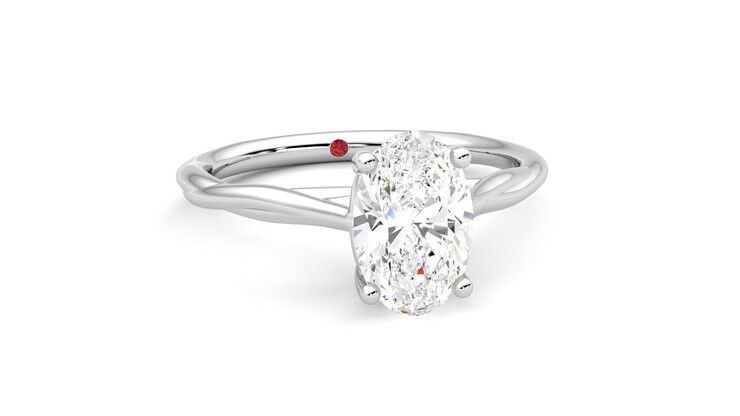Taylor & Hart Mariposa Oval Engagement Ring 360 degree image 3