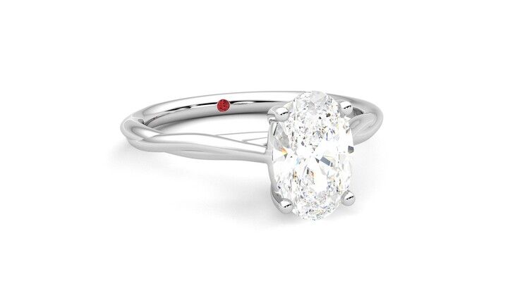 Taylor & Hart Mariposa Oval Engagement Ring 360 degree image 4