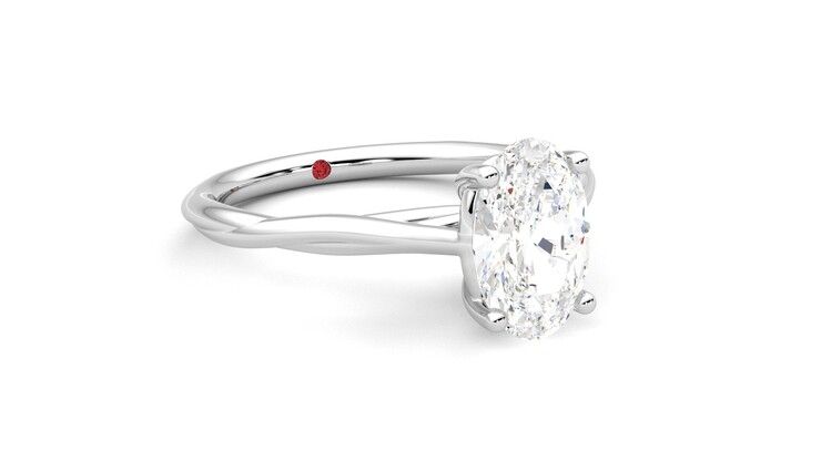 Taylor & Hart Mariposa Oval Engagement Ring 360 degree image 5