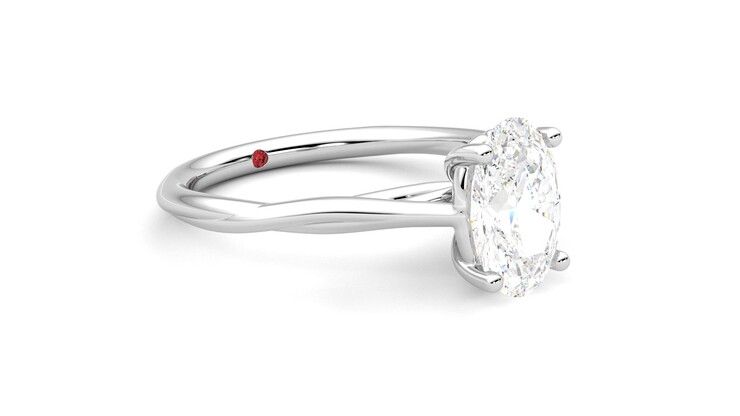 Taylor & Hart Mariposa Oval Engagement Ring 360 degree image 6