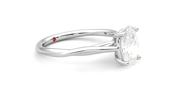 Taylor & Hart Mariposa Oval Engagement Ring 360 degree image 7