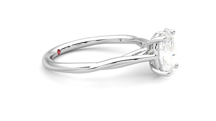 Taylor & Hart Mariposa Oval Engagement Ring 360 degree image 8