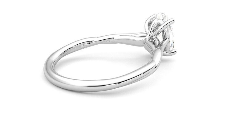 Taylor & Hart Mariposa Oval Engagement Ring 360 degree image 12