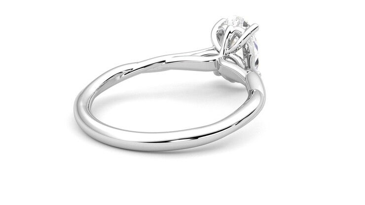 Taylor & Hart Mariposa Oval Engagement Ring 360 degree image 13
