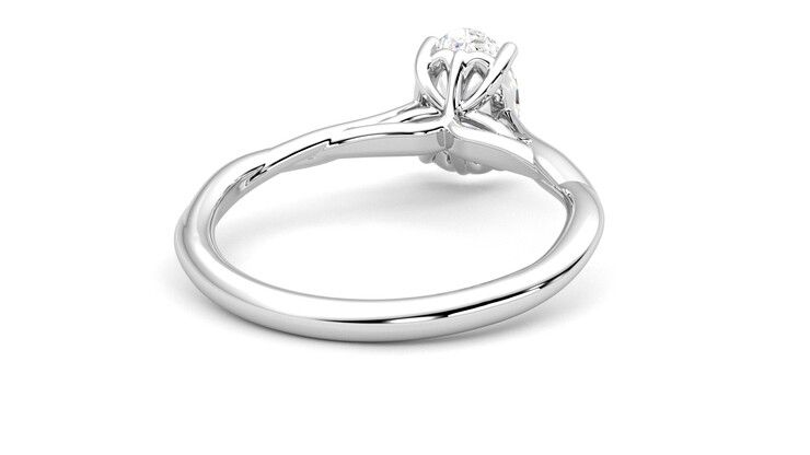 Taylor & Hart Mariposa Oval Engagement Ring 360 degree image 14