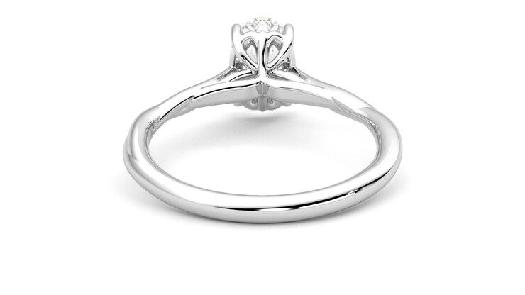 Taylor & Hart Mariposa Oval Engagement Ring 360 degree image 15