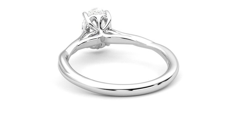 Taylor & Hart Mariposa Oval Engagement Ring 360 degree image 16