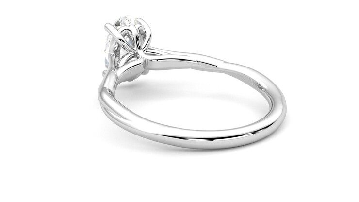 Taylor & Hart Mariposa Oval Engagement Ring 360 degree image 17