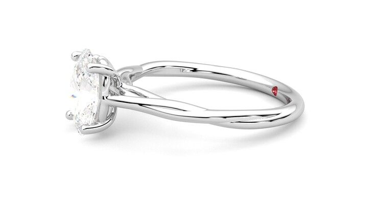 Taylor & Hart Mariposa Oval Engagement Ring 360 degree image 22