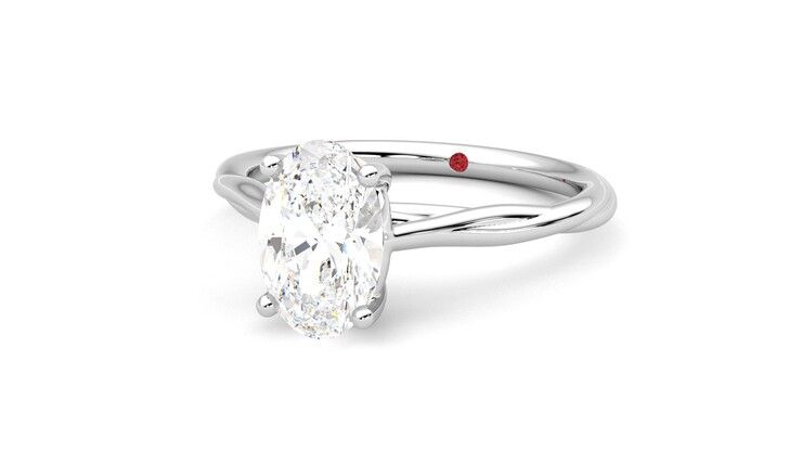 Taylor & Hart Mariposa Oval Engagement Ring 360 degree image 26