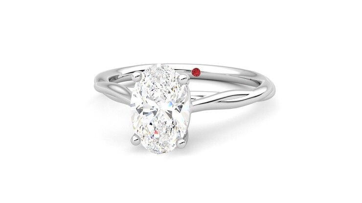 Taylor & Hart Mariposa Oval Engagement Ring 360 degree image 27