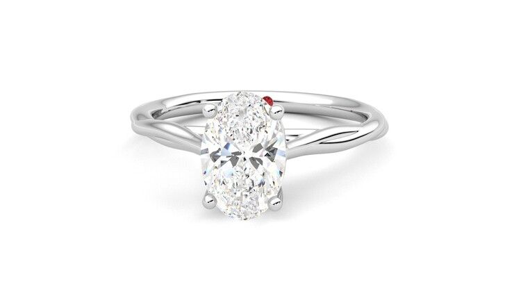 Taylor & Hart Mariposa Oval Engagement Ring 360 degree image 28