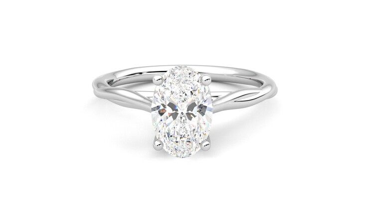Taylor & Hart Mariposa Oval Engagement Ring 360 degree image 29