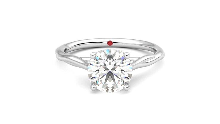 Taylor & Hart Mariposa Round Engagement Ring 360 degree image 0