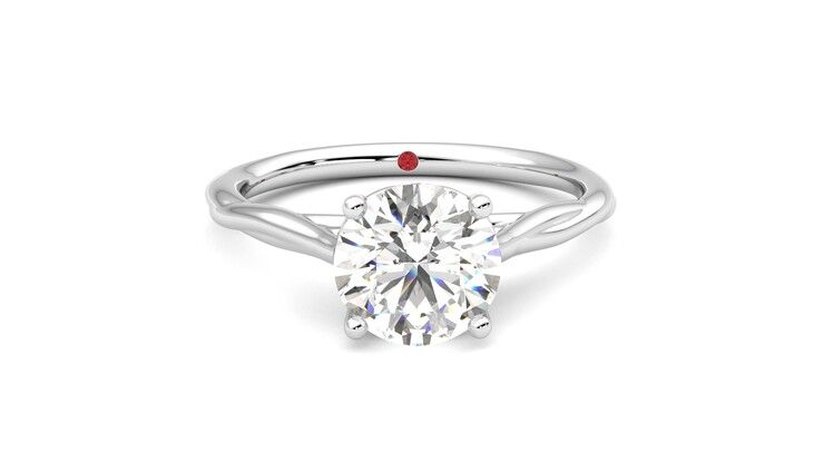 Taylor & Hart Mariposa Round Engagement Ring 360 degree image 1