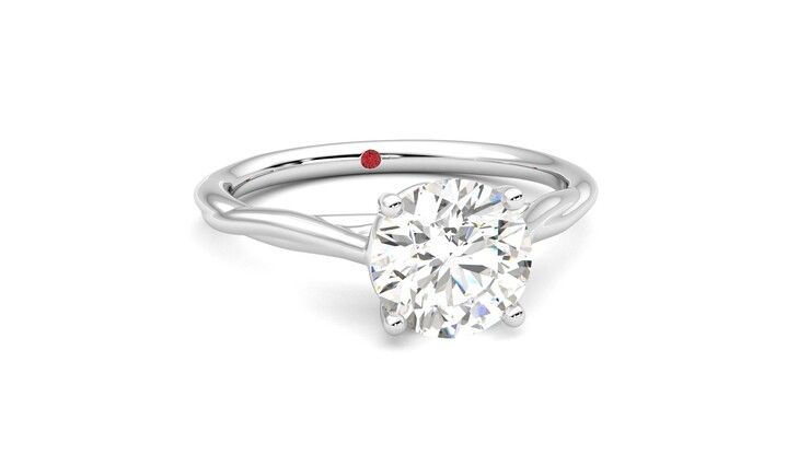 Taylor & Hart Mariposa Round Engagement Ring 360 degree image 3