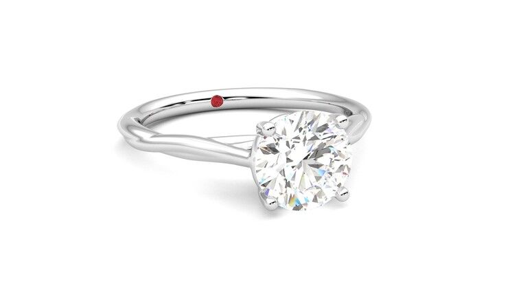 Taylor & Hart Mariposa Round Engagement Ring 360 degree image 4