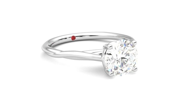 Taylor & Hart Mariposa Round Engagement Ring 360 degree image 5