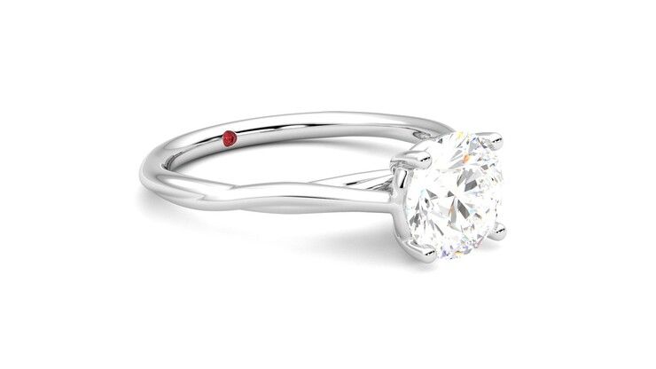 Taylor & Hart Mariposa Round Engagement Ring 360 degree image 6