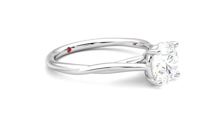 Taylor & Hart Mariposa Round Engagement Ring 360 degree image 7