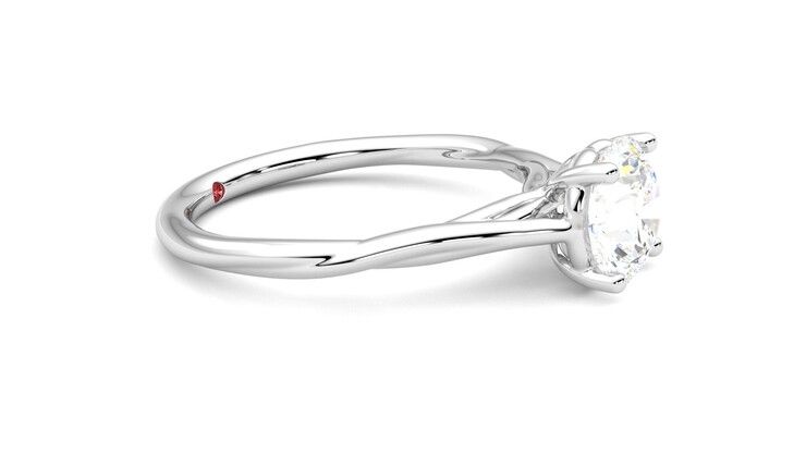 Taylor & Hart Mariposa Round Engagement Ring 360 degree image 8
