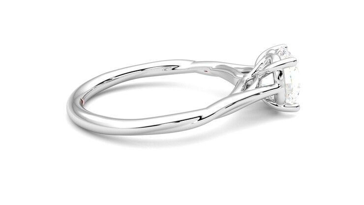 Taylor & Hart Mariposa Round Engagement Ring 360 degree image 10