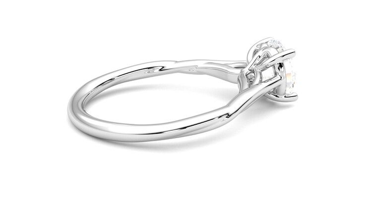 Taylor & Hart Mariposa Round Engagement Ring 360 degree image 11
