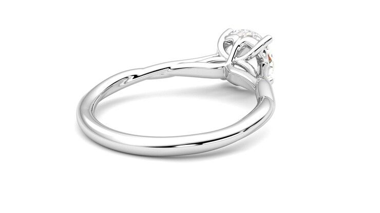 Taylor & Hart Mariposa Round Engagement Ring 360 degree image 13
