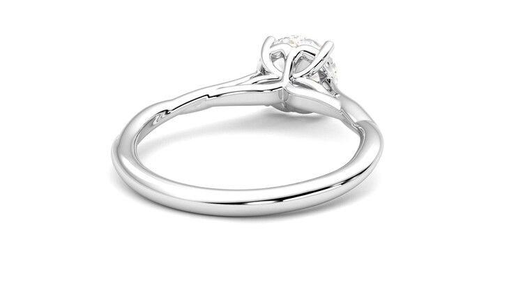 Taylor & Hart Mariposa Round Engagement Ring 360 degree image 14