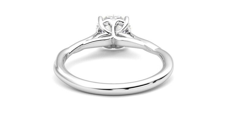 Taylor & Hart Mariposa Round Engagement Ring 360 degree image 15