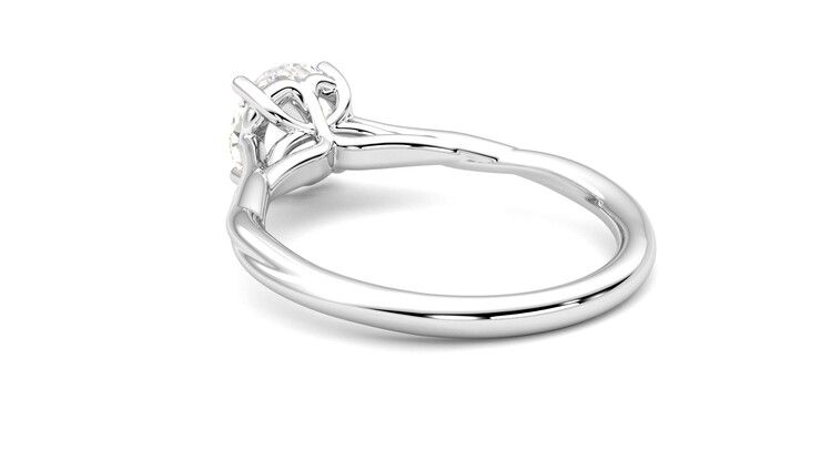 Taylor & Hart Mariposa Round Engagement Ring 360 degree image 17