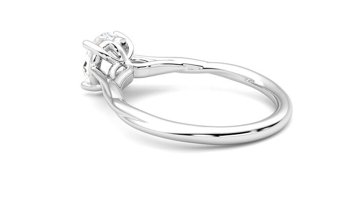 Taylor & Hart Mariposa Round Engagement Ring 360 degree image 18