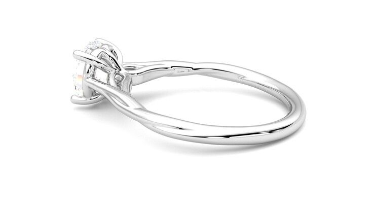 Taylor & Hart Mariposa Round Engagement Ring 360 degree image 19