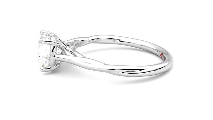 Taylor & Hart Mariposa Round Engagement Ring 360 degree image 21