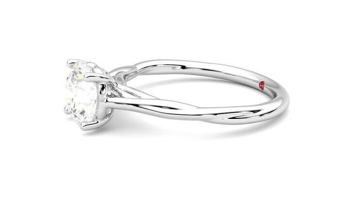 Taylor & Hart Mariposa Round Engagement Ring 360 degree image 22