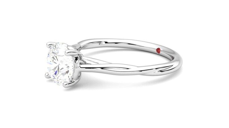 Taylor & Hart Mariposa Round Engagement Ring 360 degree image 23