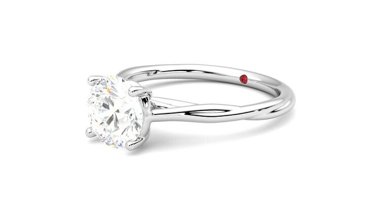 Taylor & Hart Mariposa Round Engagement Ring 360 degree image 24